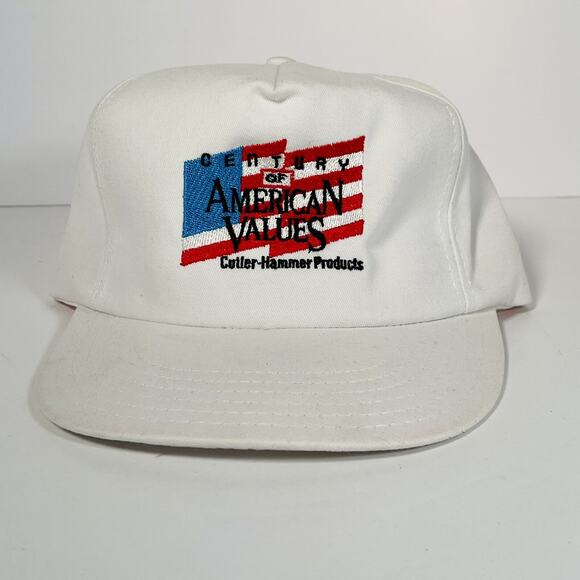 Vintage Century of American Value Cutler Hammer Trucker Snap Back Hat USA - Picture 1 of 4